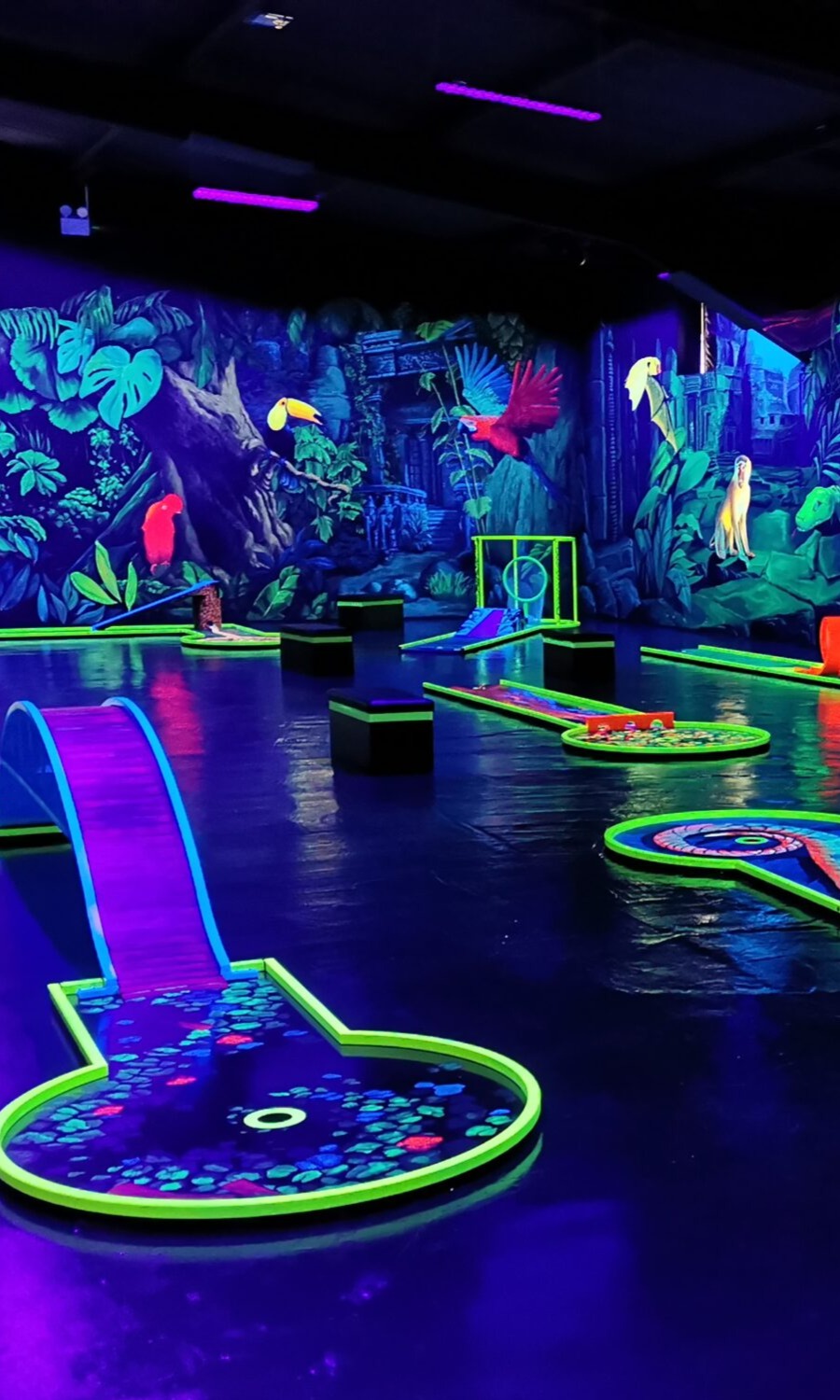 Minigolf Basel, Schwarzlicht Minigolf, Erlebniscenter Basel